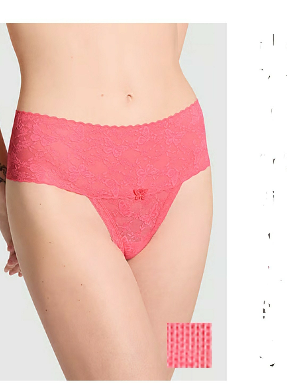 Victorias Secret Wide Waist Thong - Coral